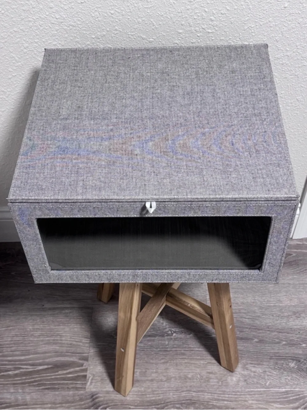 Cambridge Drop-Front Sweater Box in Grey - The Container Store EUC